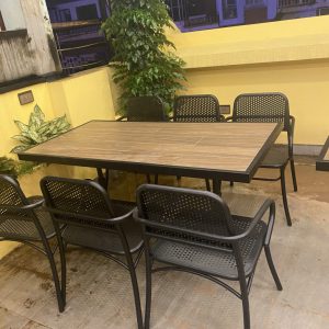 Bàn ghế sắt ngoài trời BGS002